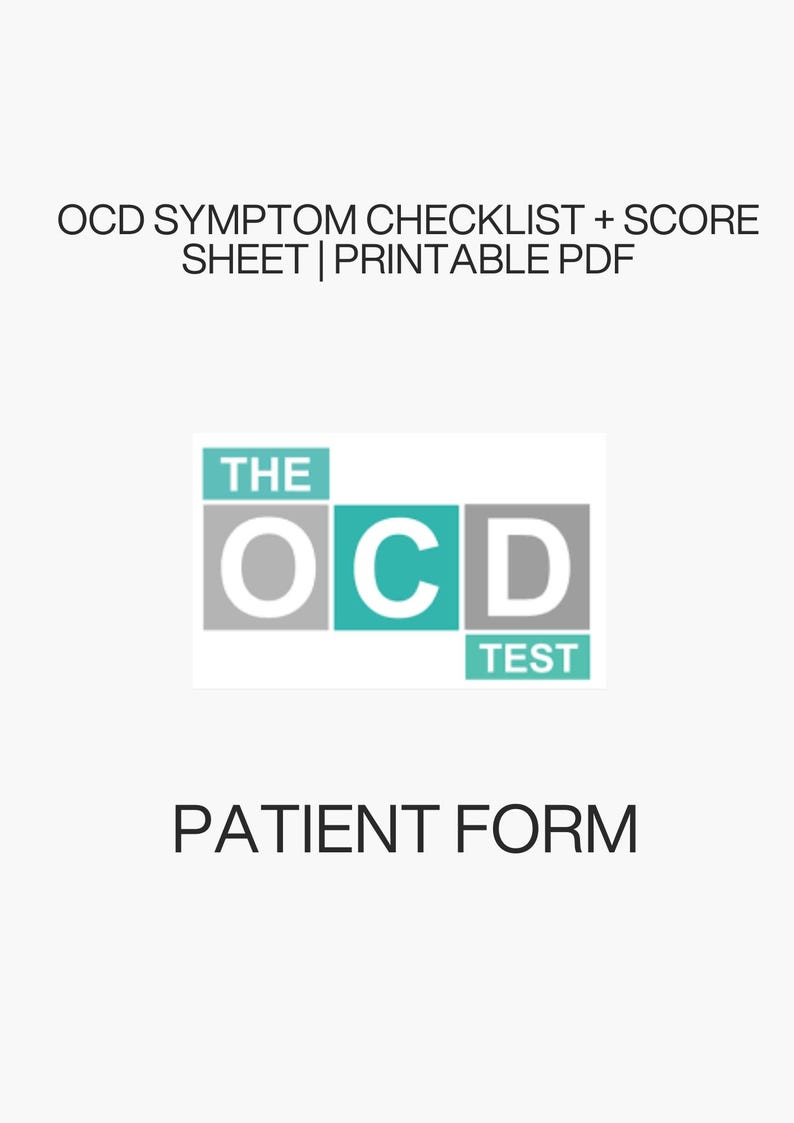 Ocpd Checklist.pdf OCD Checklist (simplified) | Printable Patient Self-assessment PDF ...