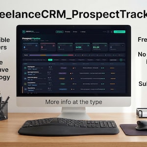 Freelance CRM Tool Prospect Tracker Digital Download Client Pipeline Manager No Subscription Offline HTML Business Tool