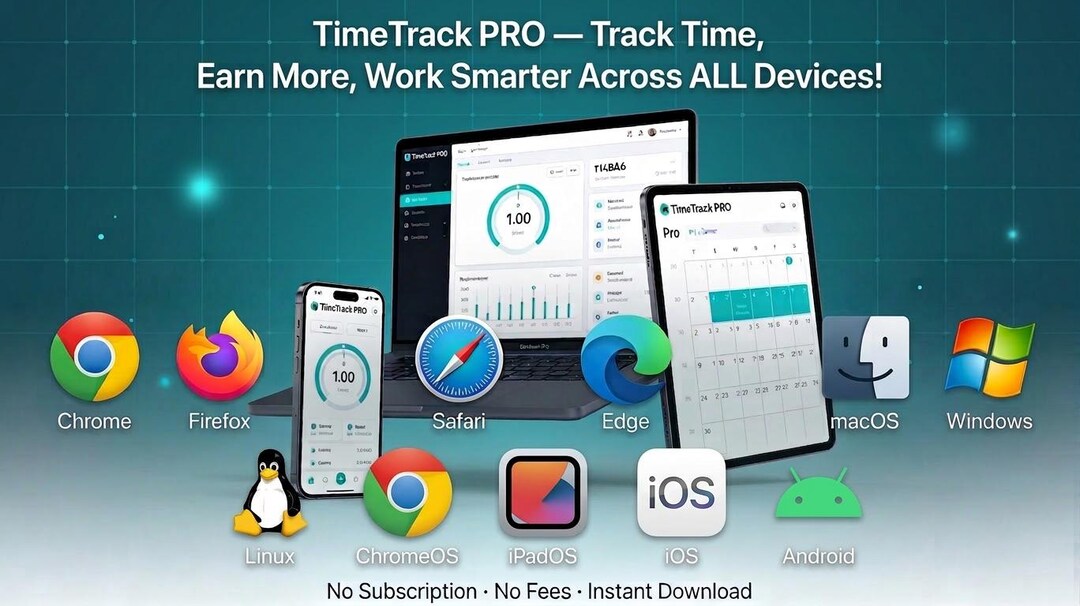 TimeTrack PRO - Freelance Time Tracker HTML Template | Offline Timer ...