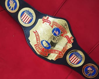 NWA US Heavyweight Championship Belt Replica Adult Size 2mm Brass Plates