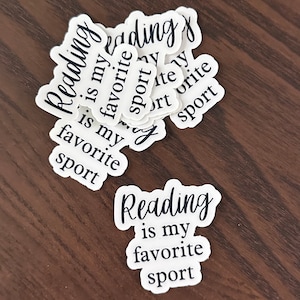 Reading is My Favorite Sport Waterproof Vinyl Sticker | booktok | Kindle