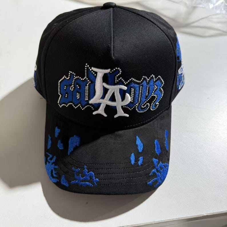 Gorra de béisbol Sadboyz LA, gorra ajustable estilo dandy Azul