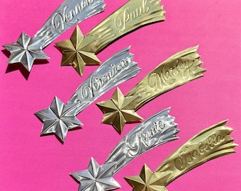 Embossed Tin Celestial Shooting Star Name Place Cards