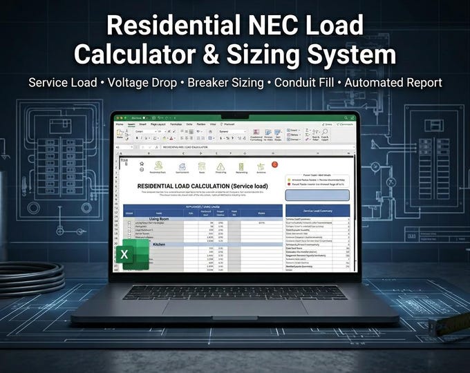 Nec Load Calculation Sheet.pdf Electrical Load Calculation Spreadsheet (NEC 220.82) | Voltage Drop ...