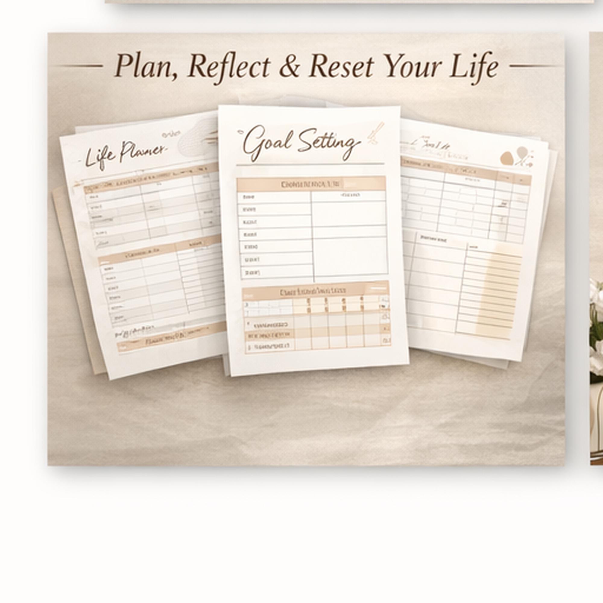 30 Day Life Reset Planner Printable, Habit Tracker Planner, Self ...