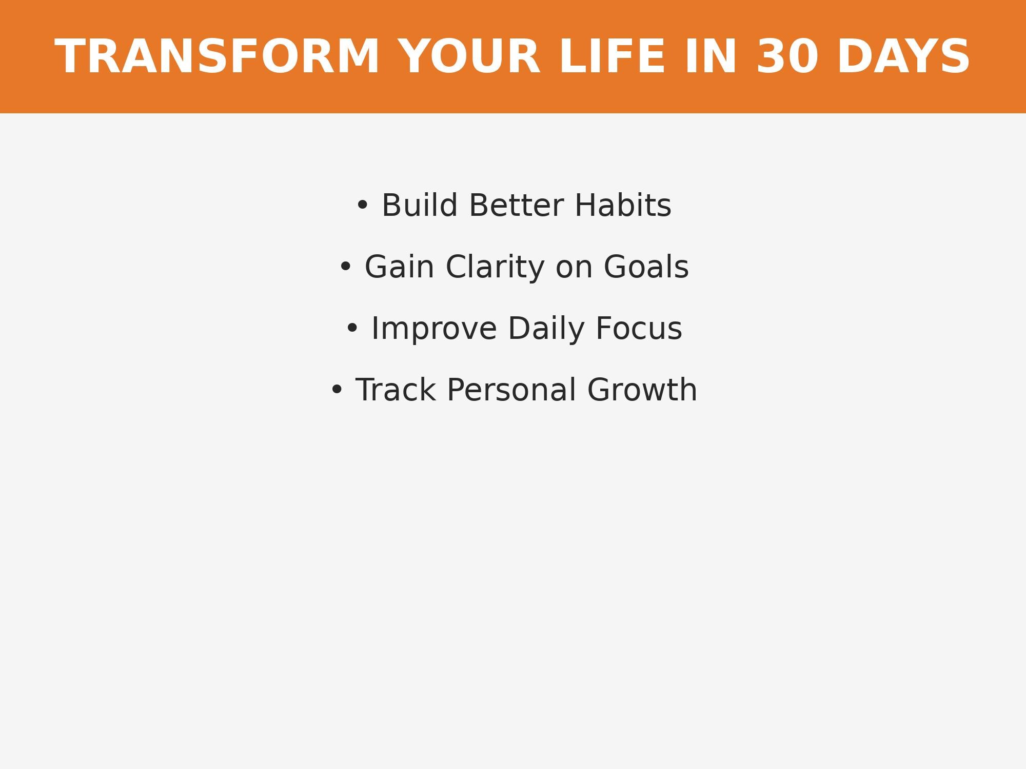 30 Day Life Reset Planner | Goal Setting Workbook | 30-day Challenge ...