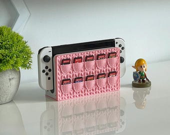 Crochet Nintendo Switch Faceplate Stand - 10 Slot Cartridge Holder