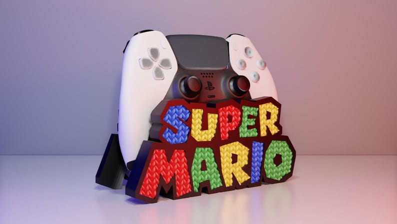 Super Mario Logo Controller Holder – Fits PS5, PS4, Xbox & Switch Pro Controllers image 6