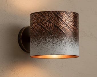 Aplique industrial vintage, aplique de pared de cobre martillado, lámpara rústica hecha a mano, lámpara de pared marroquí, iluminación de cobre patinado