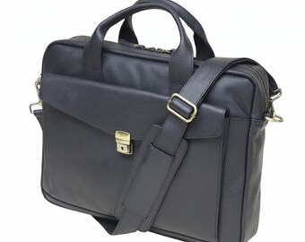 Men’s  Leather Briefcase Laptop Messenger Professional Office Gift