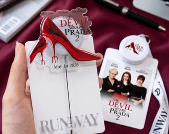 The Devil Wears Prada 2 Badge Reel – Fashion Heel ID Holder, Retractable Nurse Badge, Stylish Work Accessory