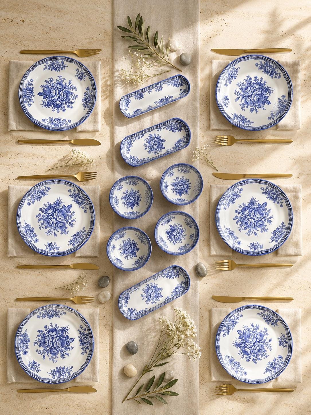 Vintage Blue Dishes Dinnerware Sets - Etsy