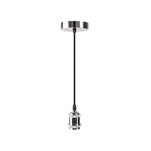 Hanging pendant light cord with ceiling plate and socket