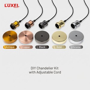 DIY chandelier cord kit with adjustable cables