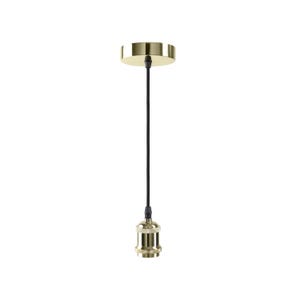 Minimal pendant light cord hanging from ceiling