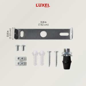Pendant light kit components including screws and mounting parts