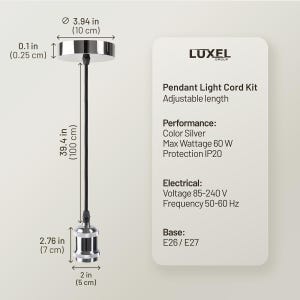 Pendant light cord dimensions and installation specifications