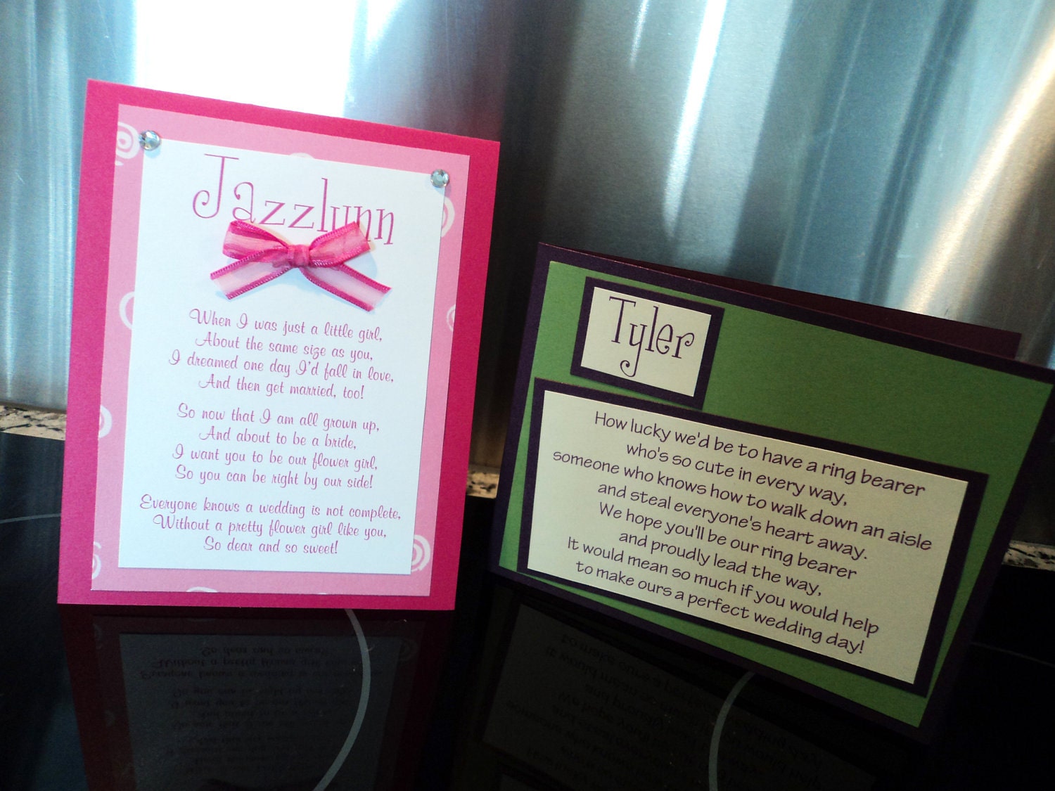 Flower Girl Card Ring Bearer Card Will You Be My Flower Etsy