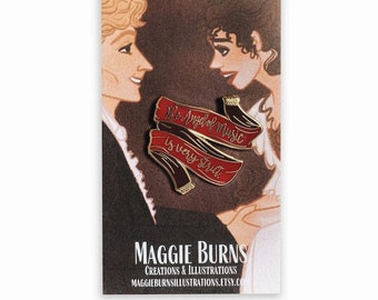 Phantom of the Opera Inspired Enamel Pin Scarf Angel of Music is Very Strict Red Pin for Fans of Broadway Musical Theater Lover Seconds