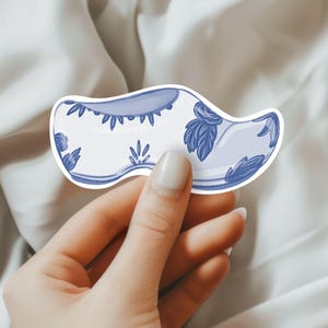 Ilustración de zueco holandés de porcelana azul de Delft para funda de Kindle, funda para portátil, idea de regalo para una obra de arte de estilo antiguo milenario ST000