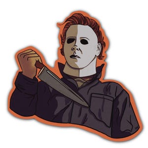 The Shape Halloween Michael Myers Sticker Horror Movie Monster Waterproof Matte Vinyl Decal Sticker ST149