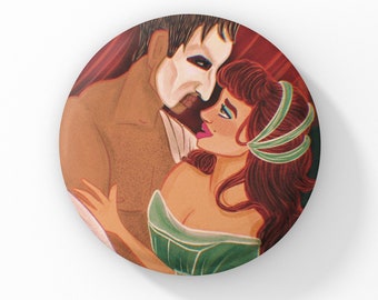 Spicy Romance Novel Book Cover Phantom of the Opera Inspired Finback Buttons