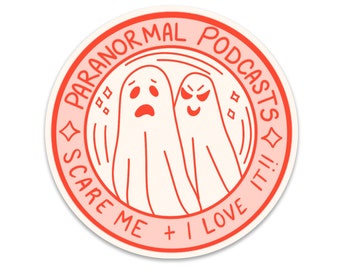 Paranormal Podcasts Scare Me and I Love It Coral Vinyl Water-proof Sticker Decal ST042