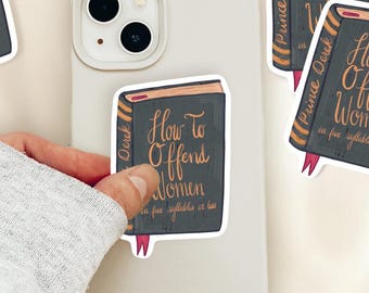 Hoe vrouwen te beledigen sticker boekvormige sticker zwaanprinses prins Derek geïnspireerd cadeau-idee voor kinderen uit de jaren 90 Kindle Case Tumbler Decal ST005