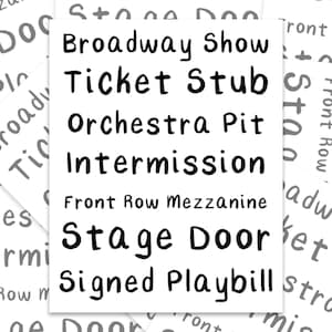 Broadway Show Day Sticker for Musical Theater Lover Decal Broadway Fan Gift Idea Theatre Drama Department Live Entertainment Sticker ST049