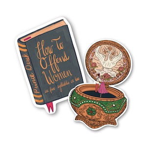 Swan Princess Anastasia Sticker Bundle 90s Animated Musical How To Offend Women and Together In Paris Music Box Decals Gift Idea for Fans image 8