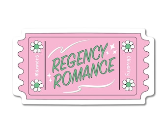 Regency Romance Ticket Manners and Chivalry Ticket Sticker Decal ST056