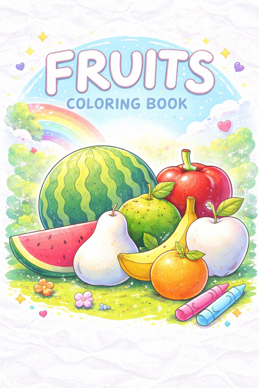 Fruits Coloring Book for Kids - Etsy