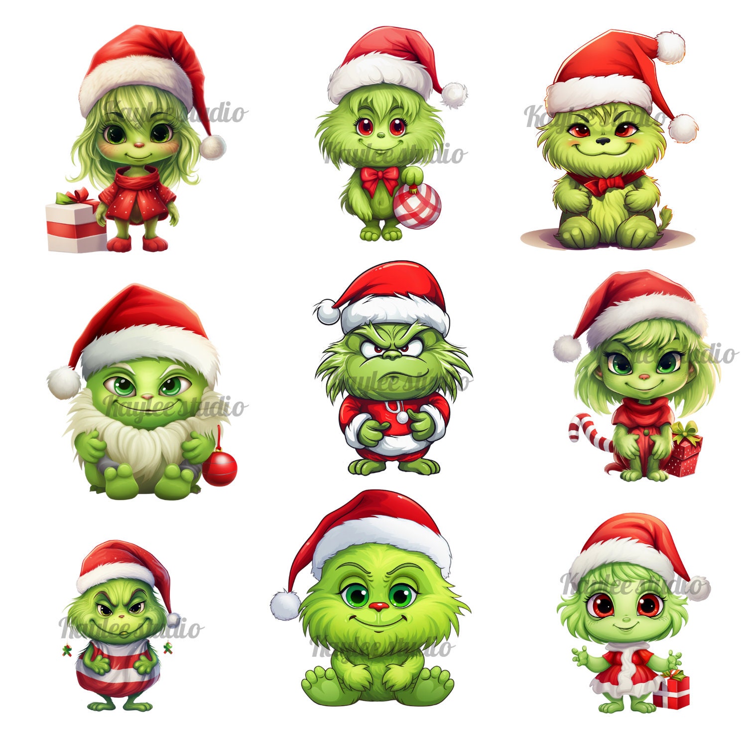 5 Pièces Ornements Grinch Décorations Noël - Pendentifs Arbre De Noël Acryl Mignons