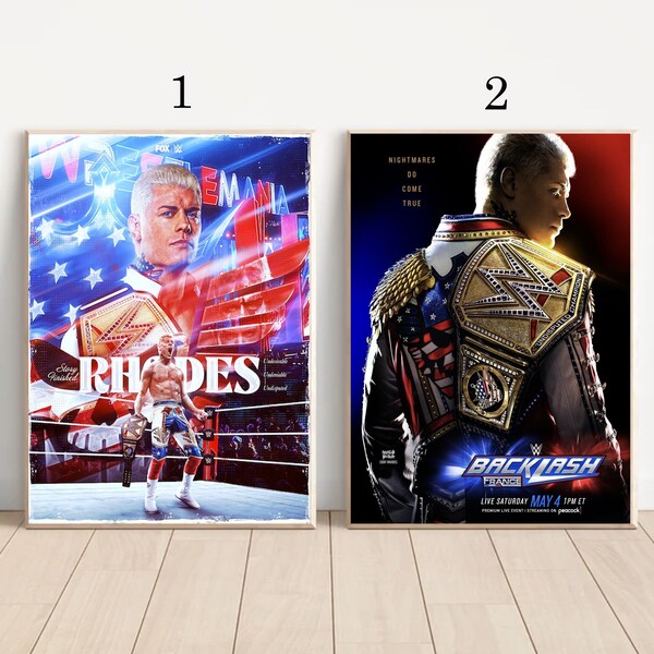 Custom Cody Rhodes Is New Undisputed Universal Champion WrestleMania 40 2024 Poster