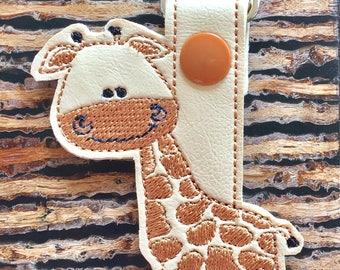 Giraffe Keyfob, Animal Keyfob, African Keyfob, New Mother Gift, New Father Gift, Giraffe Nursery, New Baby Gift, Woodland Decor, Diaper Bag