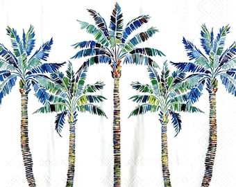 Decoupage Palm Tree Paper Napkin, Palm Tree paper napkin, Palm Tree Beach Napkin, Palm Tree Mosaic Napkin, Mod Podge Craft, Mod Podge Beach