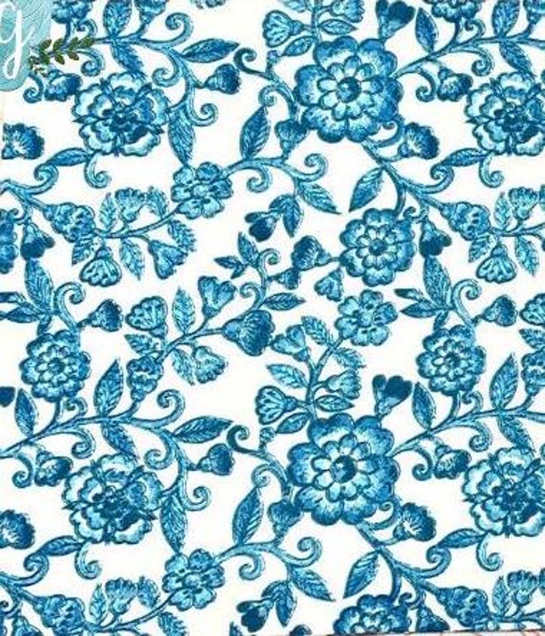 Paper napkin Blue Danube Floral pattern on white background