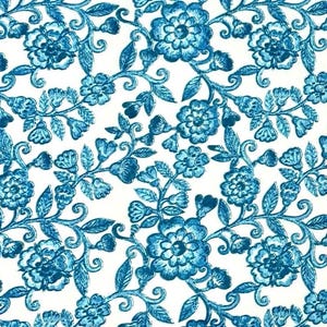 Paper napkin Blue Danube Floral pattern on white background
