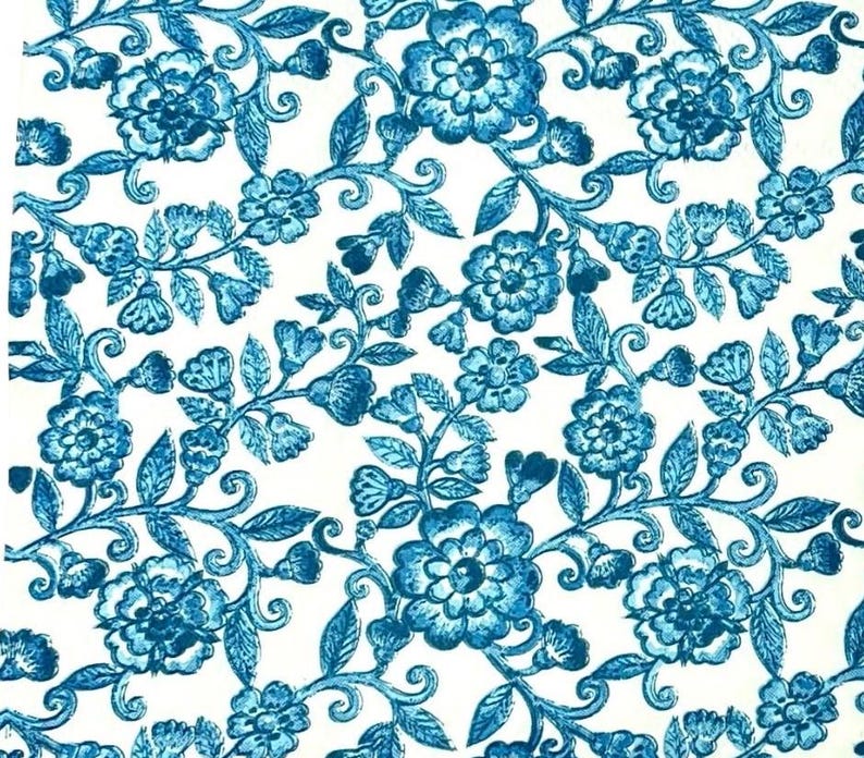 Paper napkin Blue Danube Floral pattern on white background