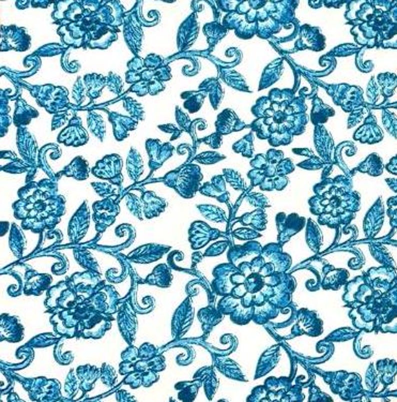 Paper napkin Blue Danube Floral pattern on white background