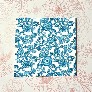 Paper napkin Blue Danube Floral pattern on white background