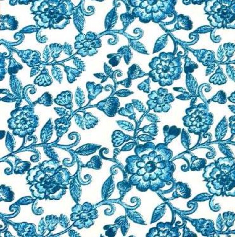 Paper napkin Blue Danube Floral pattern on white background