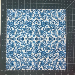 Paper napkin Blue Danube Floral pattern on white background