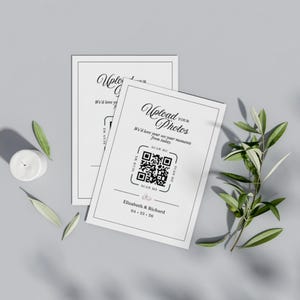Minimalist Scan to Upload Photos Wedding QR Code Sign Template Editable Canva Wedding Photo Sharing Poster Invite Wed QR Code Reception Sign