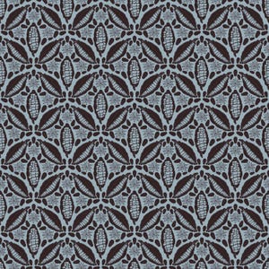 Seamless Pattern PNG/ Large/ Small Scale Cocoa Bean Designs/ Blue on Olive Botanical Repeat/ Digital Paper/ Surface Pattern / Commercial Use