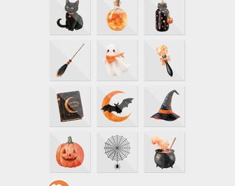 A Baby Is Brewing Orange Witch Halloween Baby Shower DTF Iron On Transfers (12 Count)