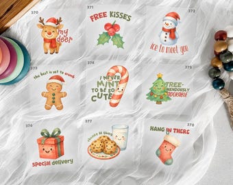 Christmas Baby Shower Winter December Neutral Iron On Transfers For Bodysuit Decorating Station (9 Count)