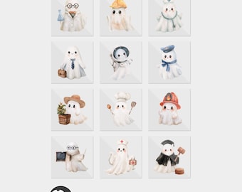 A Little Boo Ghost Halloween Baby Shower DTF Iron On Transfers (12 Count)