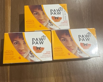 Pack of 6 Paw Paw Soap - Papaya soap for soft and luminous skin - Natural beauty soap.