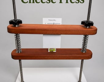 Precision Cheese Press: Pressure Control with Gauge and Level